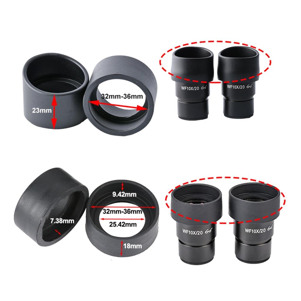 2 cái kính hiển vi eyecups Ống nhòm Bìa bảo vệ cho ống nhòm trinocular eyeshields. 