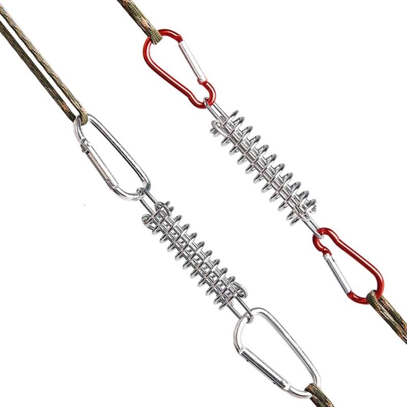5Pcs Steel Tent Rope Tightener with Carabiner Clips Cord Adjuster ...