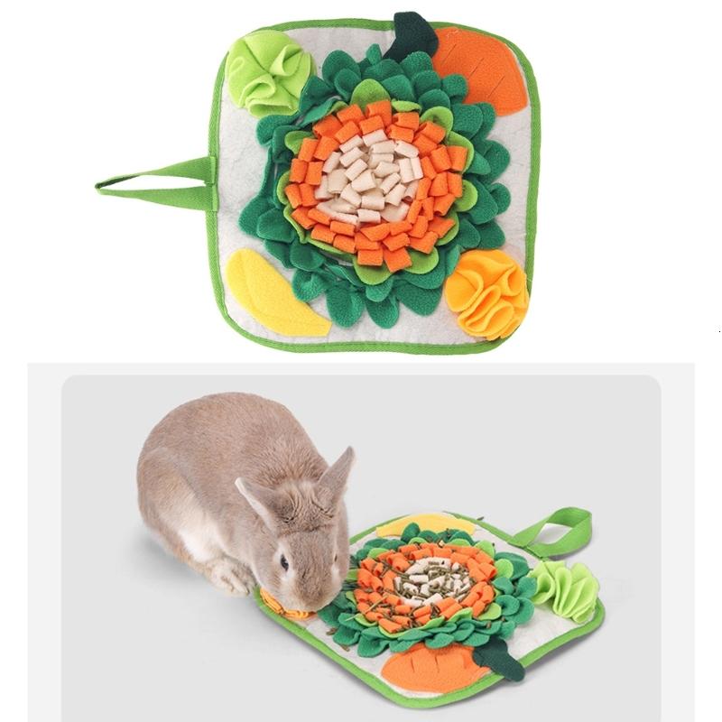Rabbit Treat Dispensing Snuffle Colorful Chew Puzzle Toy Soft Snuffle ...