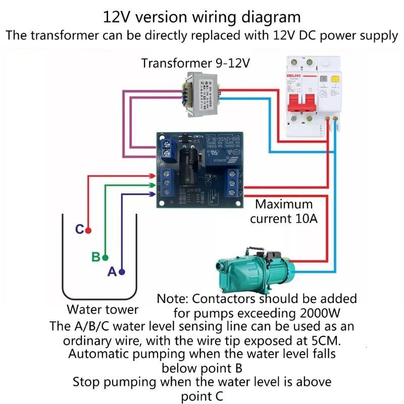 Water Tank Level Sensor, Water Level Control Module Fully Automatic ...