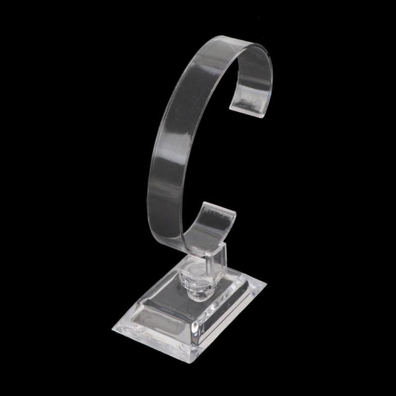 C Shape Single Watch Bracelet Display Rack Clear Acrylic Watch Holder ...