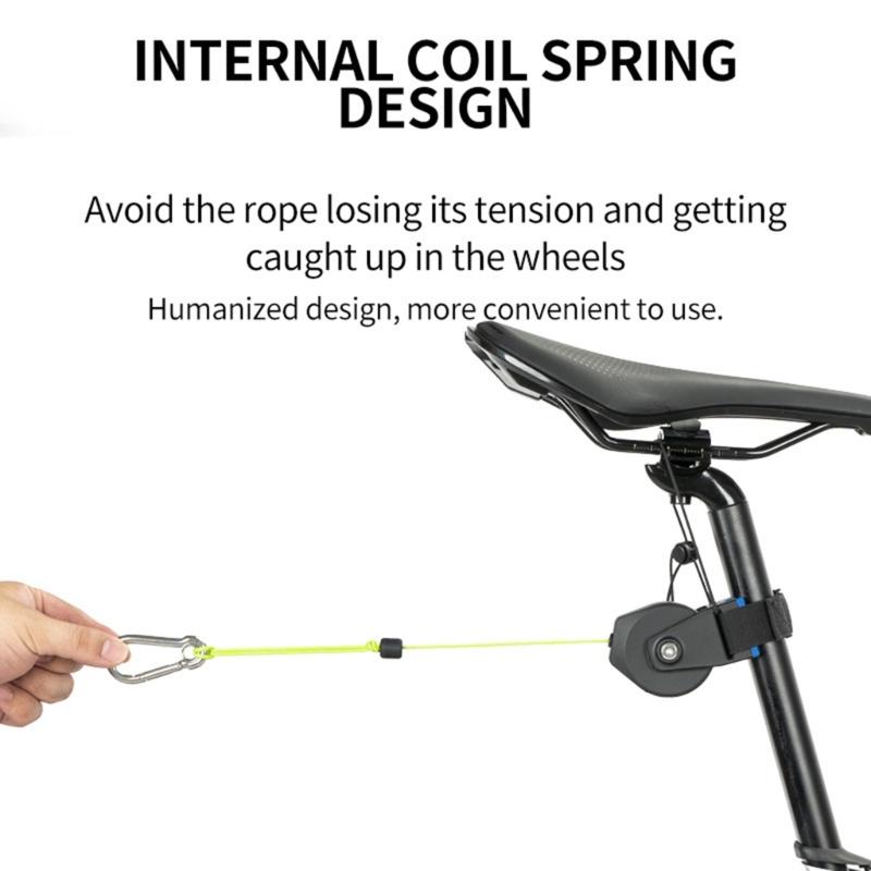 Spring Rope For Bicycle Bicycles Tows Rope Retractable Bike Parent-Child Pull Traction Strap ...