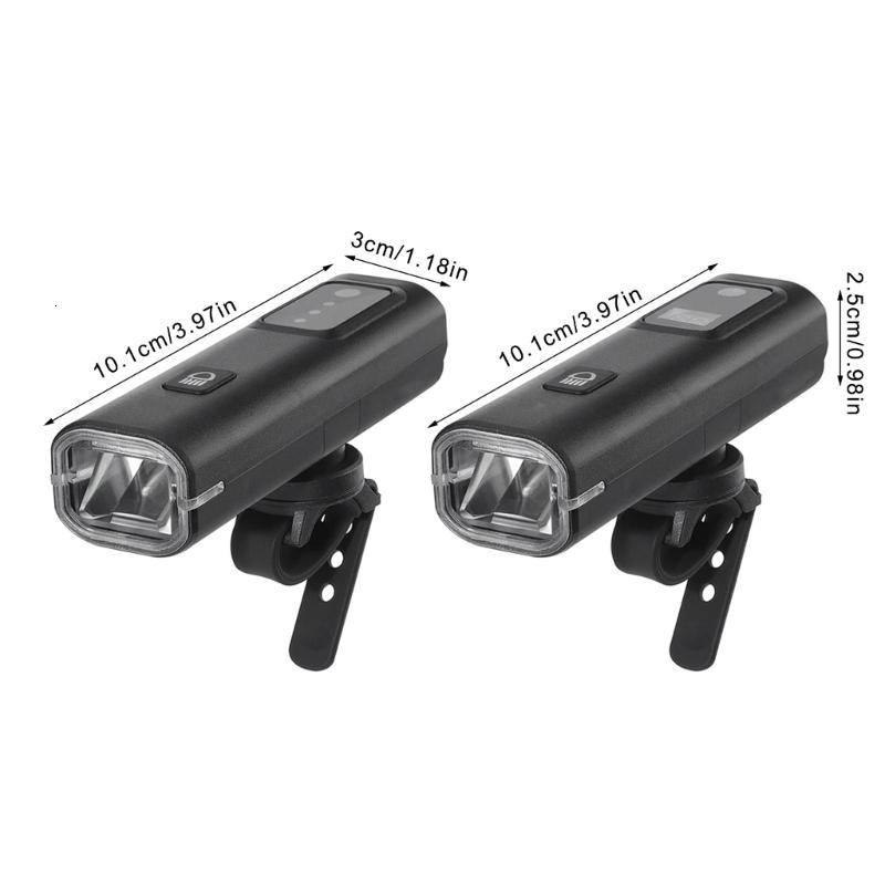 Front Flashlight Watertight LED Bicycles Head Light Front Flashlight Rechargeable LED ...