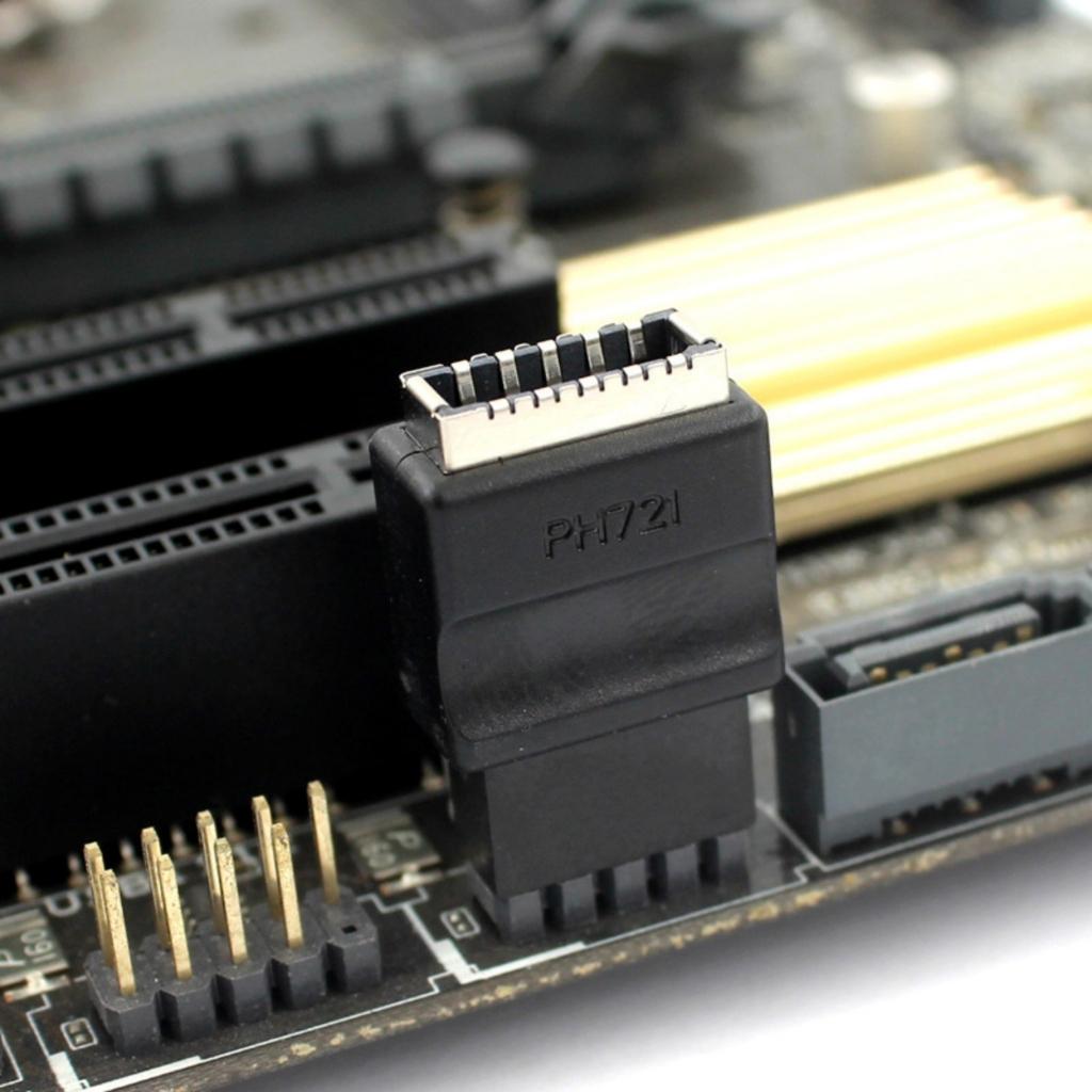 USB 2.0 Header Adapter Internal 9Pin Male to Type E Female Converters ...