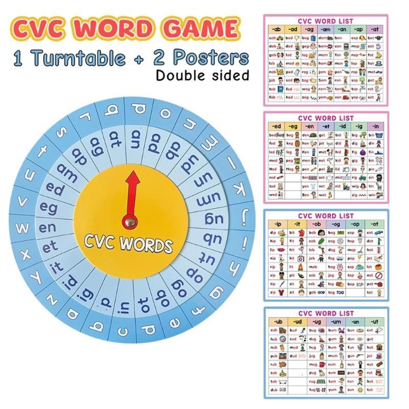 CVC Word List Interactive CVC Word Spinner Game Phonics Learning Tool ...