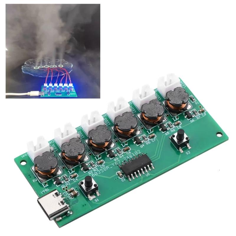 High Efficiency 6 Sprays Ultrasonic Humidifier Module Atomization ...