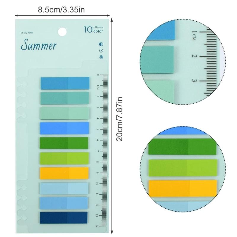 Sticky Index Tabs with Binder Ruler File Index Stickers Index Flags ...