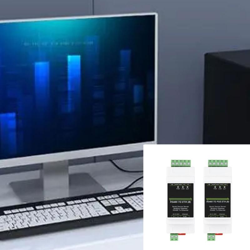 Industrial Serial Server RS485 to RJ45 Ethernet Module TCPIP to Serial ...