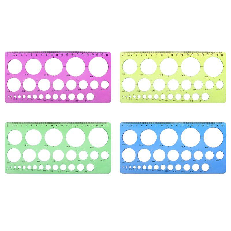 Color Wheel Ruler Circle Wheel Painting Ruler Drawing Template Plastic Clear Million ...