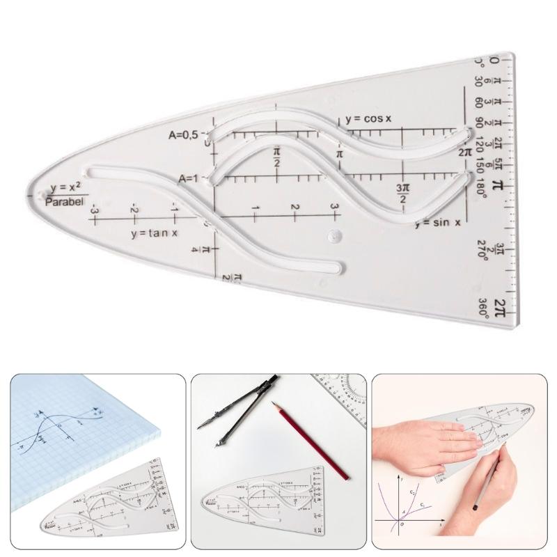 Student, Office, Painting, Parabolic Stencil Math Curves Template ...